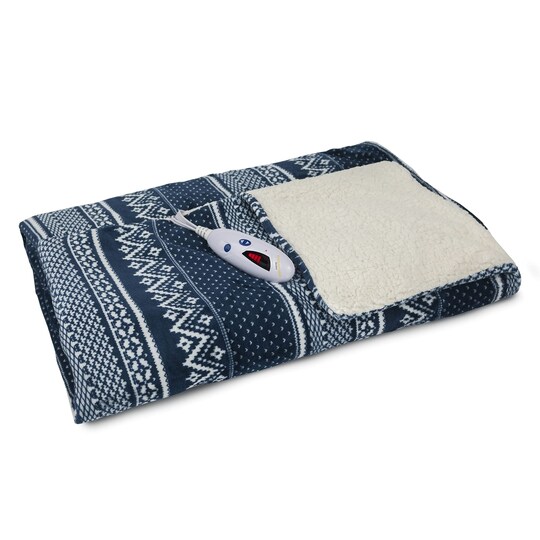 Biddeford Blankets Velour Sherpa Electric Heated Blanket with Digital Controller Throw Michaels